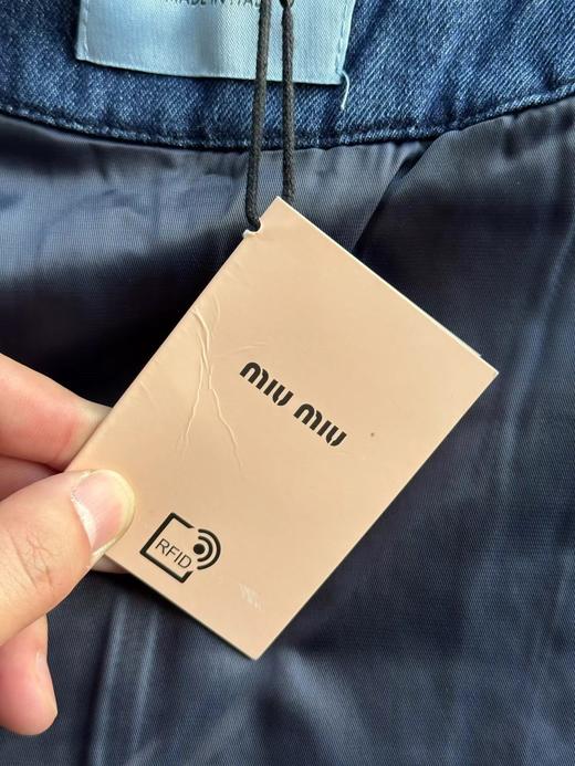 D120204纯色字母Logo连帽拉链宽松水洗牛仔棉服外套 商品图14