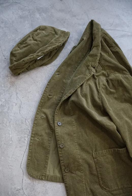 Manuelle guibal复古绿灯芯绒休闲西装 商品图10