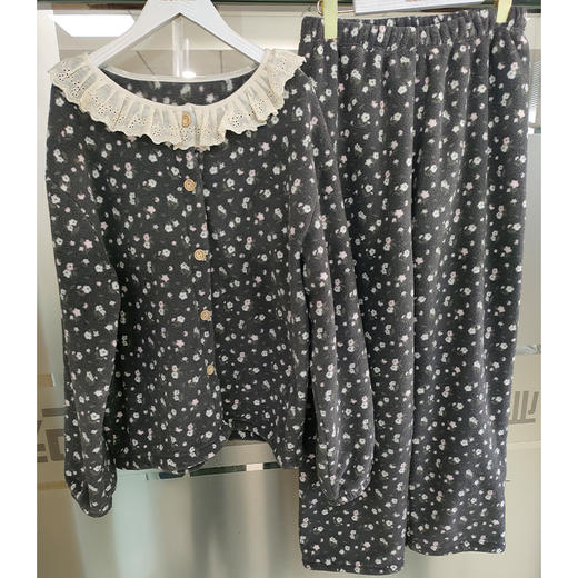 花边可爱领设计宅家绒绒家居服-纪念日百货门店同款167947941 商品图3