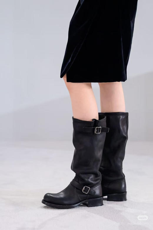 122-3 怕打 复古西部牛仔 皮带扣全皮长靴 筒围够宽 码数准 轻便舒适 商品图4