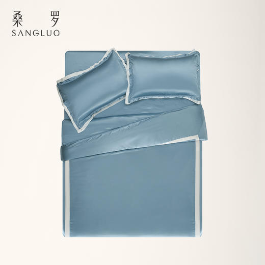 【真丝四件套】桑罗100%桑蚕丝床品套件时髦撞色高端轻奢被单被套 商品图2