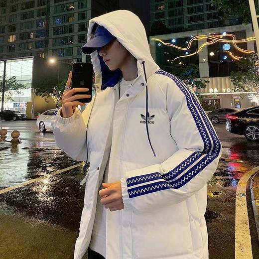 D120221冬季休闲运动款加厚保暖连帽棉衣情侣棉服 商品图2