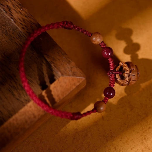【普陀山】桃木朱砂本命年手链手绳-师傅指导后发货 商品图0