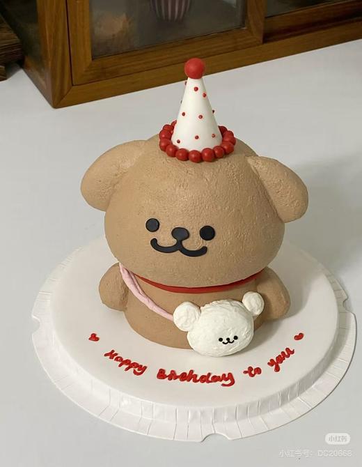 立体线条小狗卡通蛋糕-低糖处理无添加 商品图0