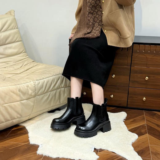 【纪华菲】百搭烟筒靴AB25582-1R基地直邮 商品图1