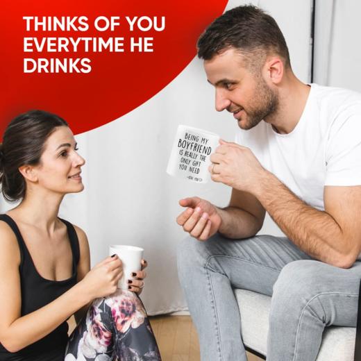 高品质白色陶瓷杯 配不锈钢勺 330ml 商品图4