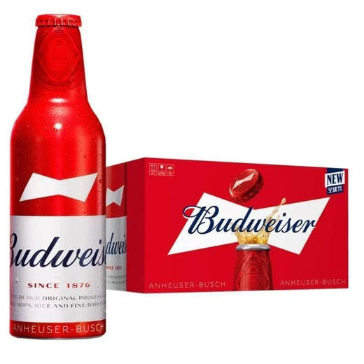 百威啤酒铝瓶美式拉格经典醇正红色铝罐330ml 商品图0