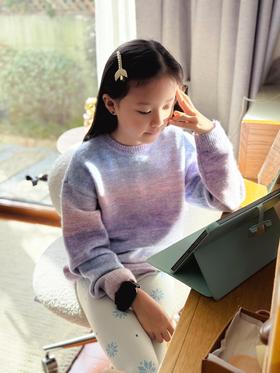 【番茄同款】幼岚 渐变段染针织衫 儿童毛衣25冬新款男童女童柔软舒适