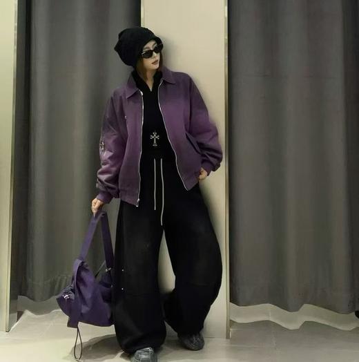 NC翻领喷色渐变夹棉外套51027（紫）冬季254040050321 商品图0