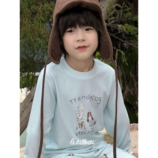 蕾蒂巴蒂 纯棉A类儿童套头秋衣裤套装 无骨打底全棉春秋款中大童长袖睡衣 商品图1