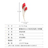 红色郁金香花朵烤漆微镶锆石胸针，高级感轻奢大气精致胸花外套配饰LY-E-129 商品缩略图1