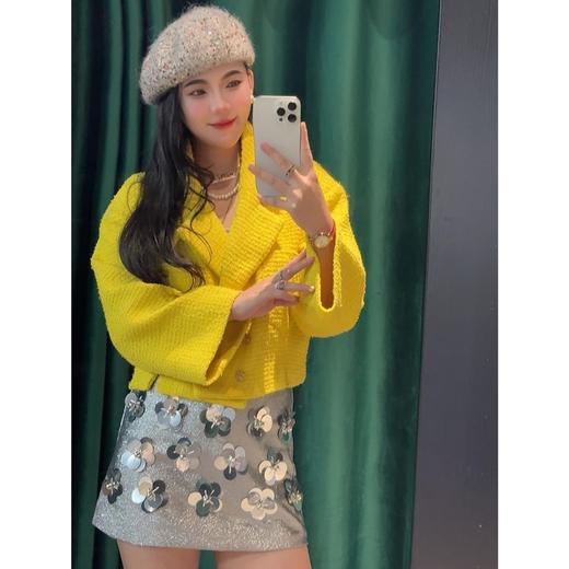 CH&ANEL香家翻领黄色外套短款 商品图7