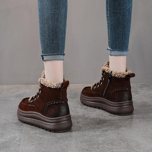 YR 2952加绒加厚雪地靴厚底保暖防滑大棉鞋 商品图3