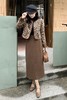 ELLA JADE 豹纹羽绒内胆外套直筒半裙套装 21588 商品缩略图1