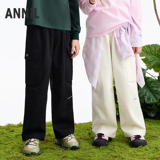 男女童全腰梭织单裤春季新款安奈儿童装EM616547 商品图1