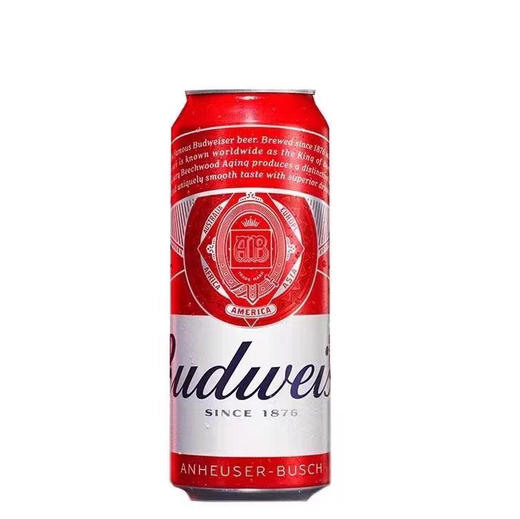 Budweiser百威啤酒经典醇正红罐拉格500ml 商品图0
