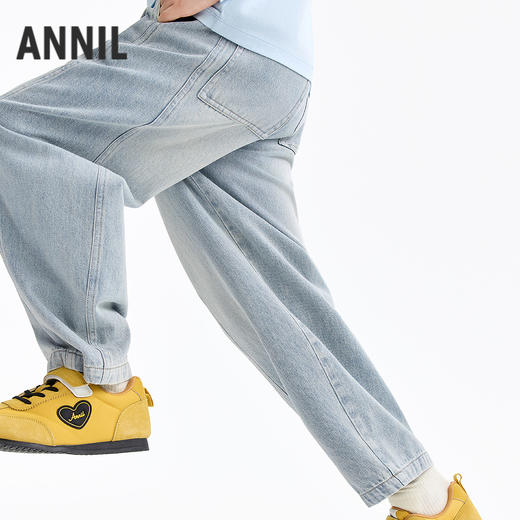 男童全腰牛仔单裤春季新款安奈儿童装EB616546 商品图2