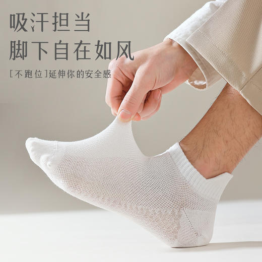 【国标消臭认证 7A级抗菌】猫人薄款消臭短袜 新疆精梳棉 吸汗透气 柔软亲肤 商品图2