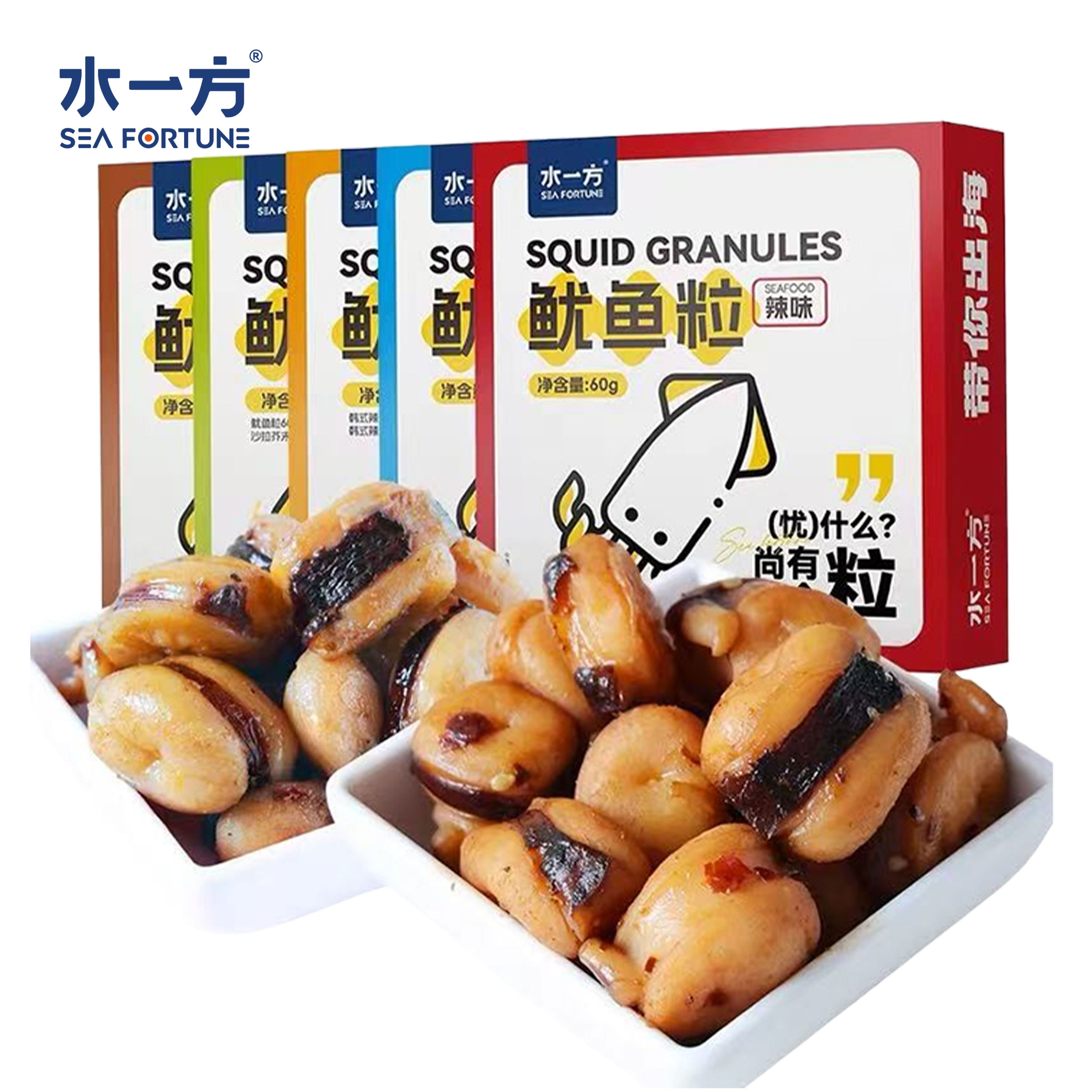 上新【水一方】鱿鱼足粒 | 60g | 香辣味/原味/韩式辣酱味/烧烤味/沙拉芥末味 | 【快递】