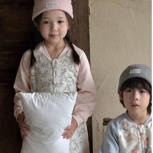 蕾蒂巴蒂 儿童恒温单导睡袋 宝宝防踢被神器 秋冬男女童连体加厚保暖分腿睡衣童装 商品图2