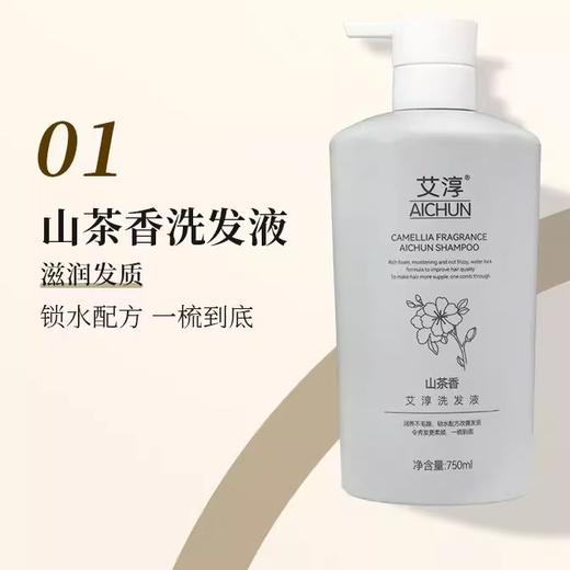 艾淳750ml洗发水沐浴露护发素套装星级酒店宾馆民宿家用瓶装批发 商品图2
