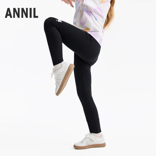 女童全腰针织打底裤春季新款安奈儿童装EG616552 商品图2