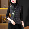 重工刺绣西装领棉服马甲外套，气质修身打底棉马夹KQL-B43N1659 商品缩略图3