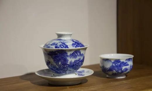 青花山水盖碗套组 商品图0
