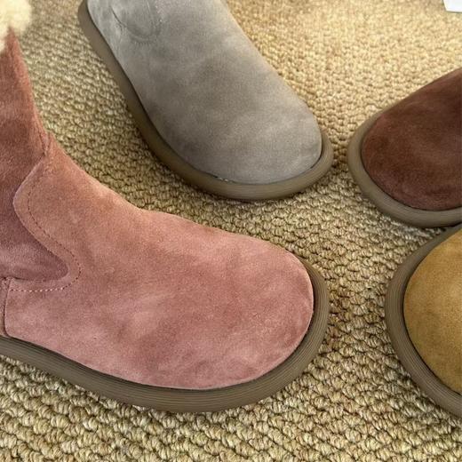 加绒保暖小暖炉！2025雪地靴反绒牛皮侧拉链休闲韩版棉靴女款！ 商品图1