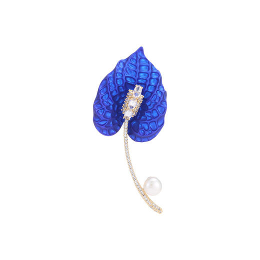 红色马蹄莲淡水珍珠胸针，高级感轻奢精致胸花LY-E-034 商品图3