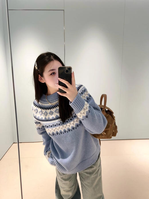 缪缪 baby蓝费尔岛毛衣(KX*MM) 商品图6