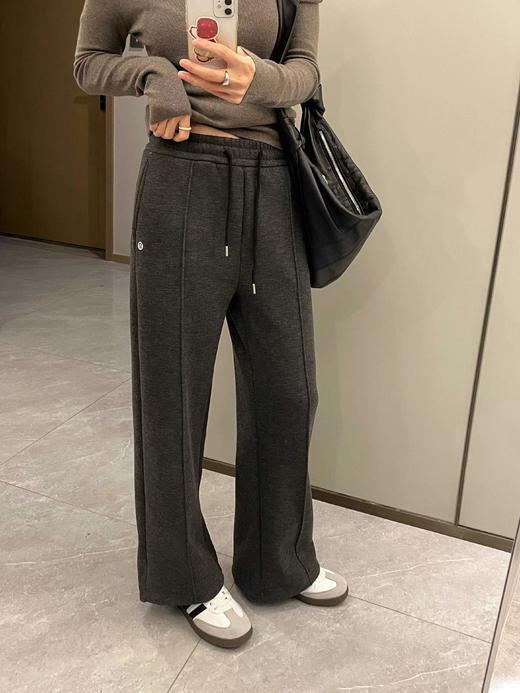 D120237秋冬季加绒松紧抽绳高腰糯米裤女款长裤 商品图6