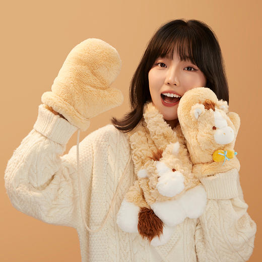 【故宫围巾】福气小马围巾女生冬可爱文创新年本命年保暖学生围脖 商品图4