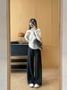 D120226冬季羊毛醋酸明线休闲通勤毛呢直筒镰刀阔腿裤 商品缩略图5