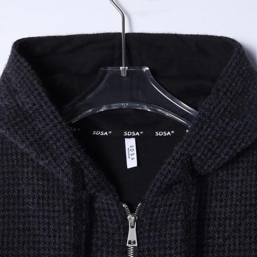 WT311SDSA男士秋冬新款痞帅男装高级感简约撞色线条拉链连帽卫衣百搭潮 商品图1