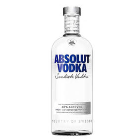 绝对伏特加瑞典原味Absolut Vodka进口鸡尾酒洋酒700ml
