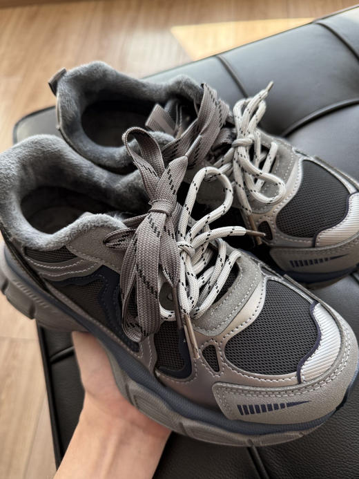 小怪兽加绒厚底增高5cm老爹鞋 商品图8