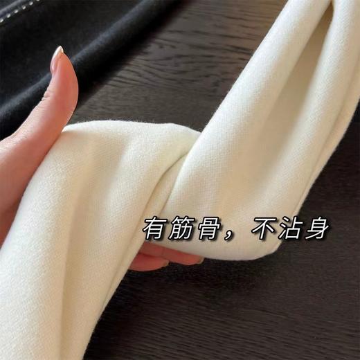 D120226冬季羊毛醋酸明线休闲通勤毛呢直筒镰刀阔腿裤 商品图12