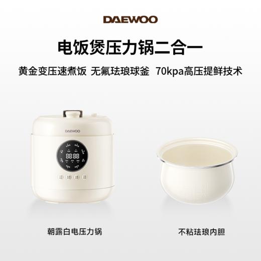 【压力煮饭更Q弹更香甜】大宇变压瞬沸电压力锅DY-YLG07 煮饭焖炖二合一 10min保压速煮饭 双向翻滚加热 6大菜单 珐琅油内胆 5L大容量能煮20碗饭 商品图7