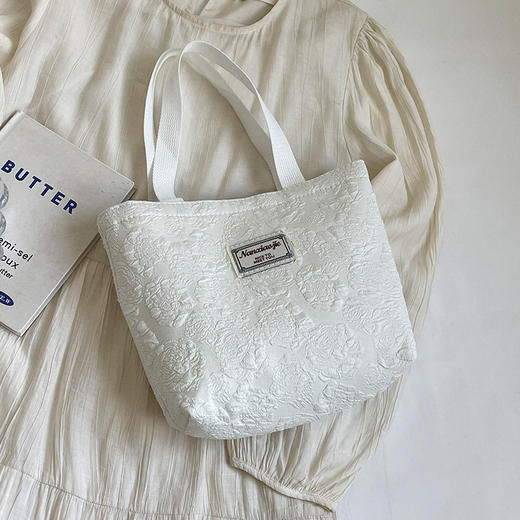 韩国ins小众帆布包包 简约随性百搭包 新款时尚通勤托特包 女大学生上课单肩包 商品图11