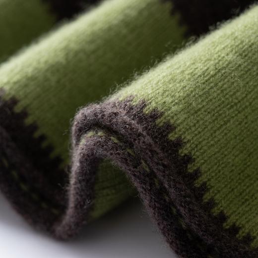 韩版明星同款100%山羊绒衫女圆领针织衫宽松薄毛衣条纹打底衫长袖 6210 商品图4