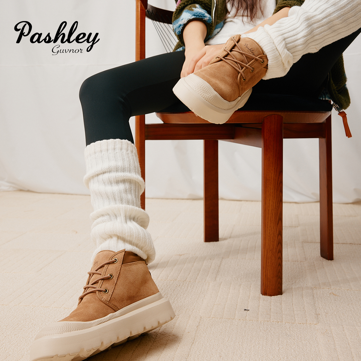 【梅花出品】帕奢利女士系带包头鞋HZ0060