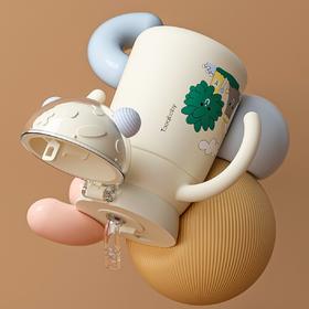 [屁侠推荐]taoqibaby淘气宝贝婴儿潮熊保温杯宝宝学饮鸭嘴儿童水杯外出吸管一岁奶瓶防呛