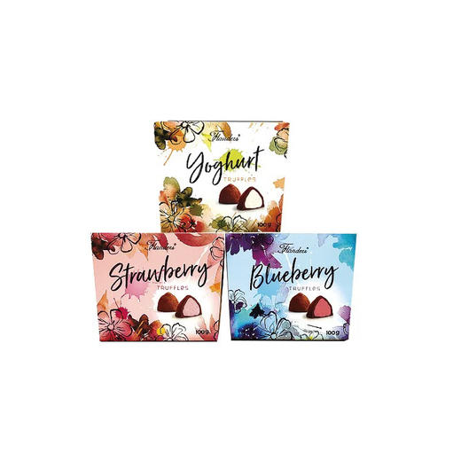 比利时佛兰德斯松露形软心巧克力制品蓝莓味100g 商品图3