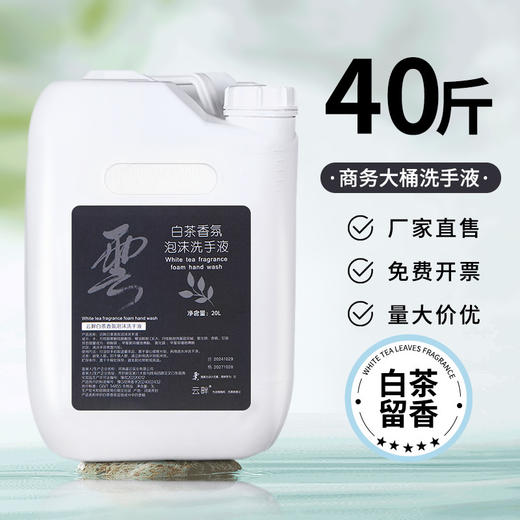 白茶香氛泡沫洗手液大桶补充液温和手部清洁家用酒店民宿商用批发 商品图1