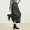 【12/03新品】熙世界灰色亮丝毛呢半身裙女2025秋冬新款高腰梨型身材a字长裙子 商品缩略图4
