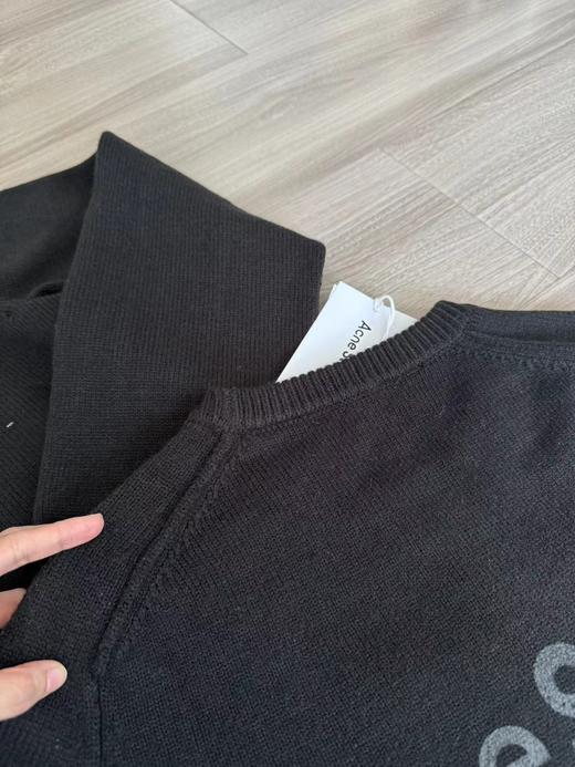 D120215秋冬黑夜系列简约慵懒感男女同款圆领套头羊毛衫毛衣 商品图10