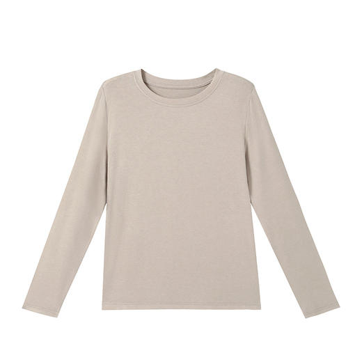 【69元2件】女士秋冬天丝棉针织衫 纯色圆领百搭简约薄款内搭上衣 商品图4