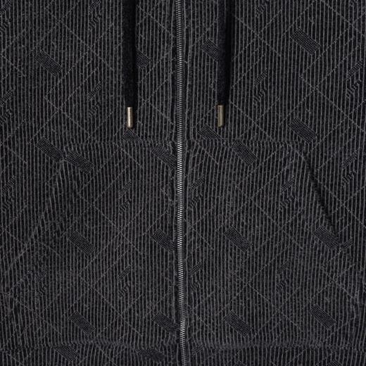 SDSA男士秋冬新款痞帅男装时尚绒毛线条竖纹拉链连帽卫衣百搭宽松 商品图2