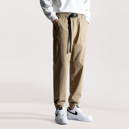 【100%棉】圣得西2025年男士冬季新款休闲裤中腰松紧宽松束脚裤 商品图8